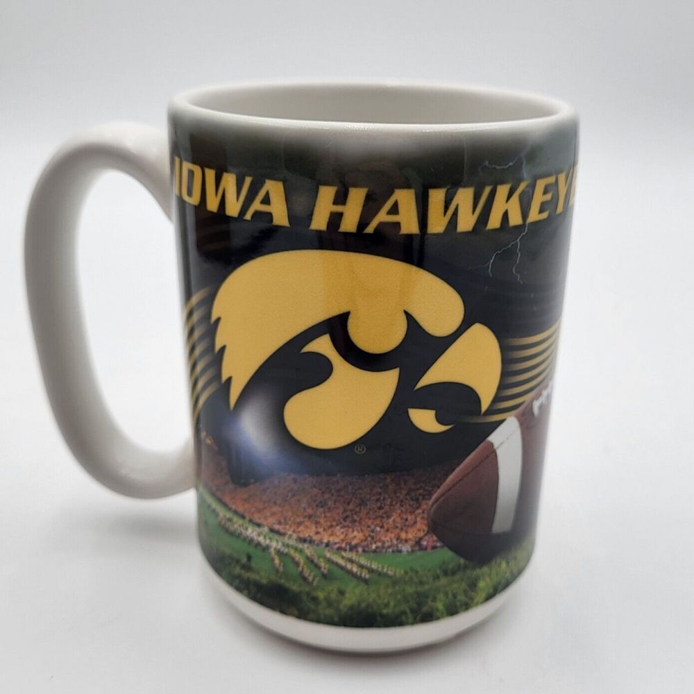 Iowa Hawkeyes Football 14oz Ceramic Coffee‎ Mug Made in USA